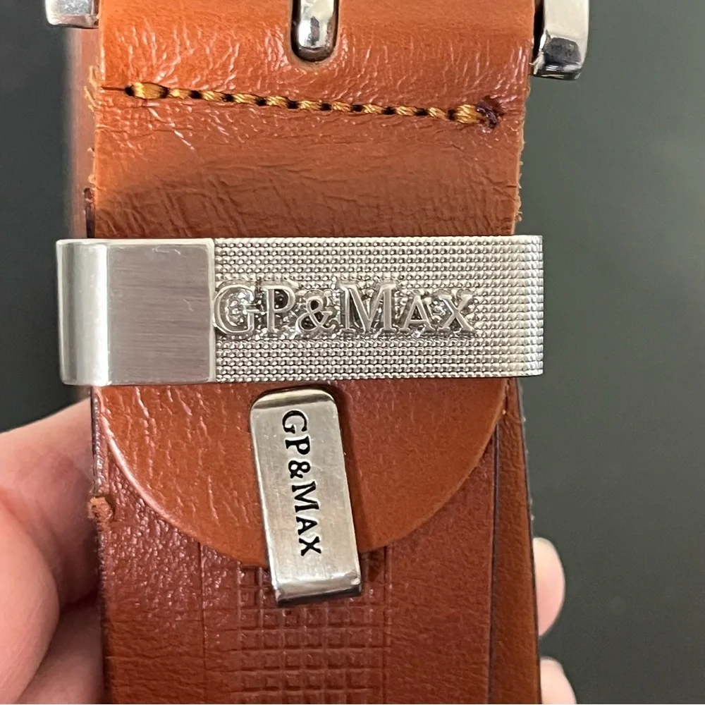 GP&Max Made in Italy Leather Belt Sz 38/40